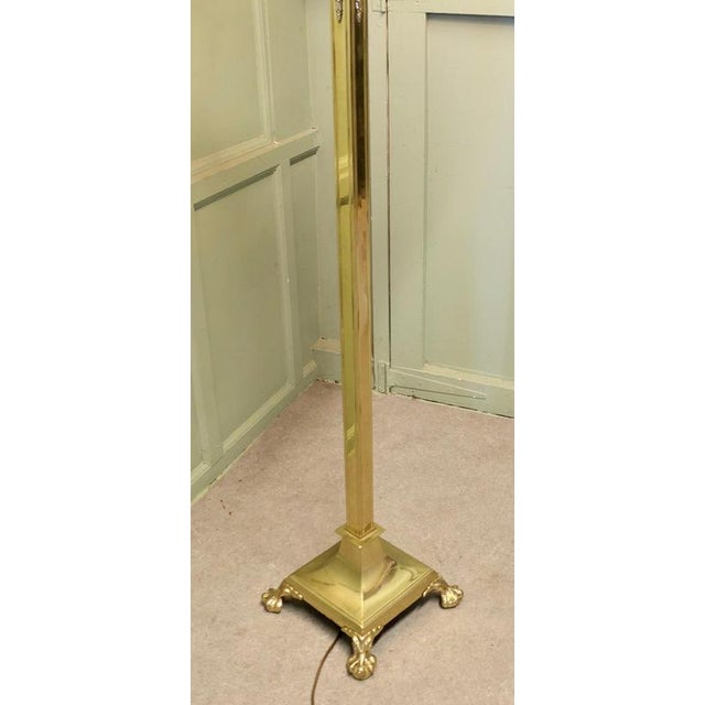 1930s Vintage Telescopic Brass Floor Lamp, 1930 For Sale - Image 5 of 7
