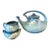 1940's Roseville Pottery Teaset, Green Freesia, Mint Condition - Set of 3 For Sale