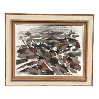 B. Person, Absract, 1950s, Oil Painting on Canvas, Framed For Sale