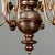 1920s Italian Silver Leaf Wood and Iron Six-Arm Chandelier For Sale - Image 5 of 8