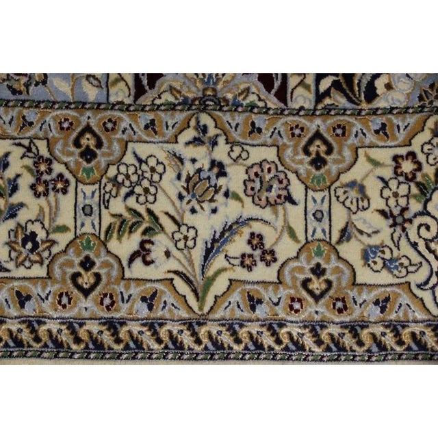 Wood Middle Eastern Rug in Wool and Silk For Sale - Image 7 of 11