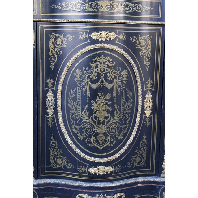 Napoleon III Black and Gilt Boulle Cabinet, 1860s For Sale - Image 6 of 18