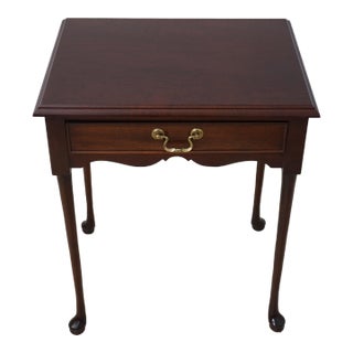 Quality Mahogany 1 Drawer Nightstand or End Table For Sale