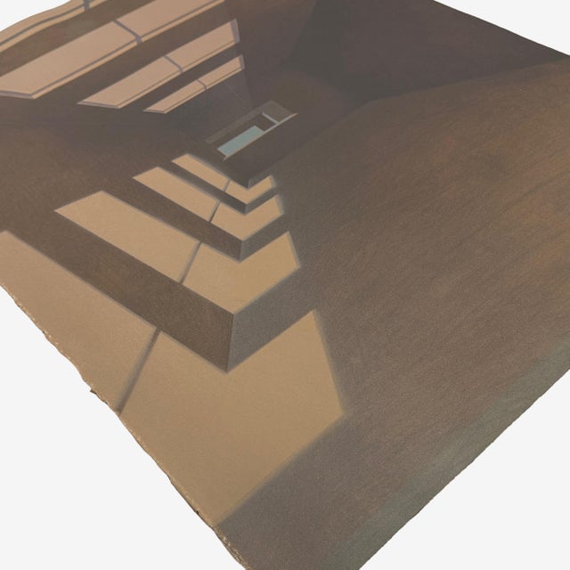 John Axton (B. 1947) - ‘Silent Passage’ Minimalist Lithograph, Signed (1983) For Sale - Image 4 of 4