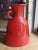 Mid-Century Modern Vintage French Red Glazed Studio Pottery Vase with Female Portrait by Jean de Lespinasse, 1950s For Sale - Image 3 of 10