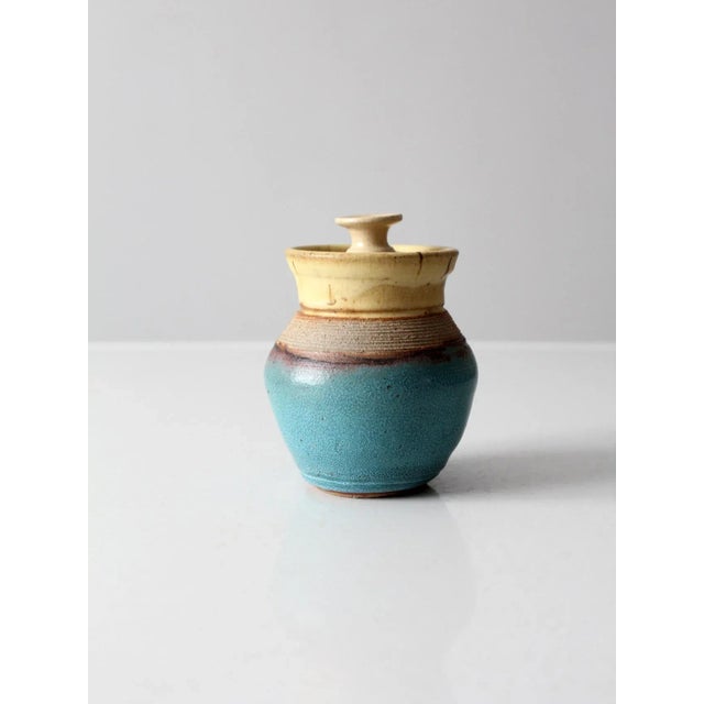 Contemporary Vintage Studio Pottery Jar For Sale - Image 3 of 13