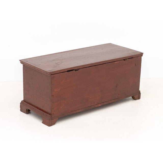 Red American Red Painted Pine Blanket Chest For Sale - Image 8 of 8