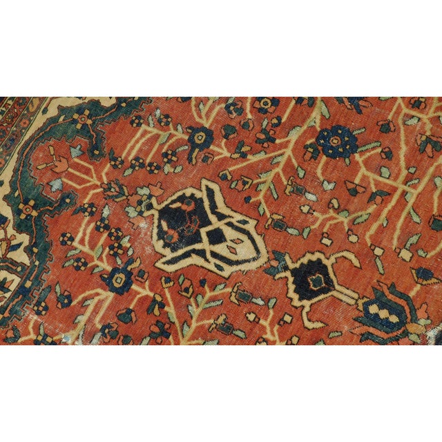 Antique Sarouk Farahan Rug - 8’8” X 11’6” For Sale - Image 9 of 10