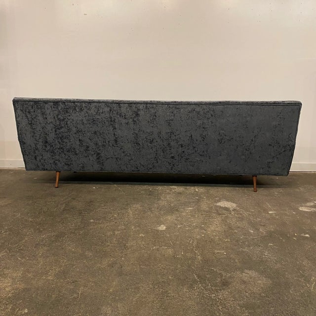 1960s Reupholstered Mid 20th Century Paul McCobb Sofa With Walnut Legs Crypton Fabric For Sale - Image 5 of 8