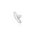 Heart-Shaped Diamond Solitaire Wave Ring Size 5 in 14k Solid White Gold Gift for Her For Sale - Image 4 of 15