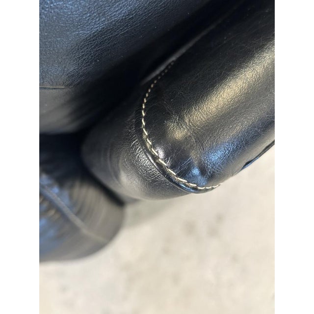 Piumotto Sofa in Black Leather by Arrigo Arrigoni for Busnelli, 1970s For Sale - Image 12 of 18