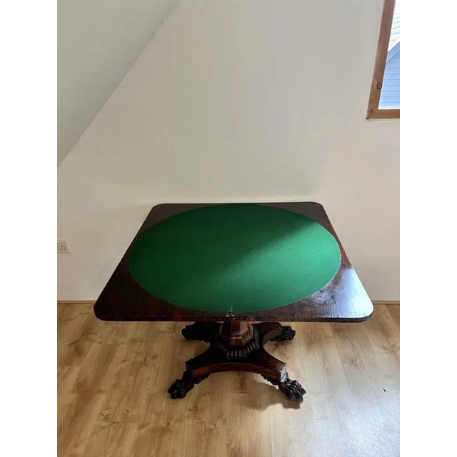 Antique William IV Rosewood Card Table, 1830s For Sale - Image 6 of 13