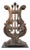 Arteriors Carved Wood Architectural Lyre Harp Figure / Statue, Lisa Luby Ryan Collection For Sale