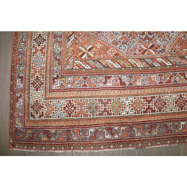 Early 20th Century Tribal Persian Shiraz Room Size Rug - 8'10" x 13'4" For Sale - Image 10 of 11