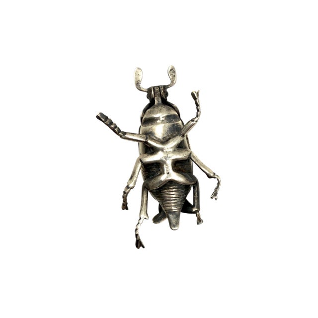 Silver Insect Shaped Ashtray / Box, France 1950s For Sale - Image 10 of 11