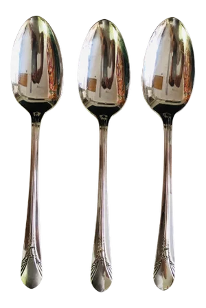 1941 Vintage Wm Rogers Mfg Inheritance Serving Spoons- Set of 3