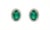 Modern Natural 7cts Emerald & 0.43cts Diamond Earring in 14k Gold For Sale - Image 3 of 8