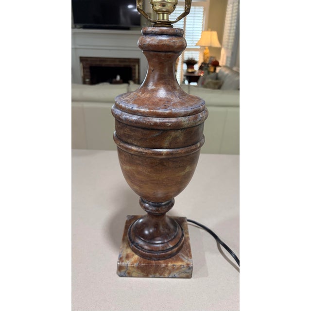 Italian Alabaster Urn Lamp For Sale In Charlotte - Image 6 of 9