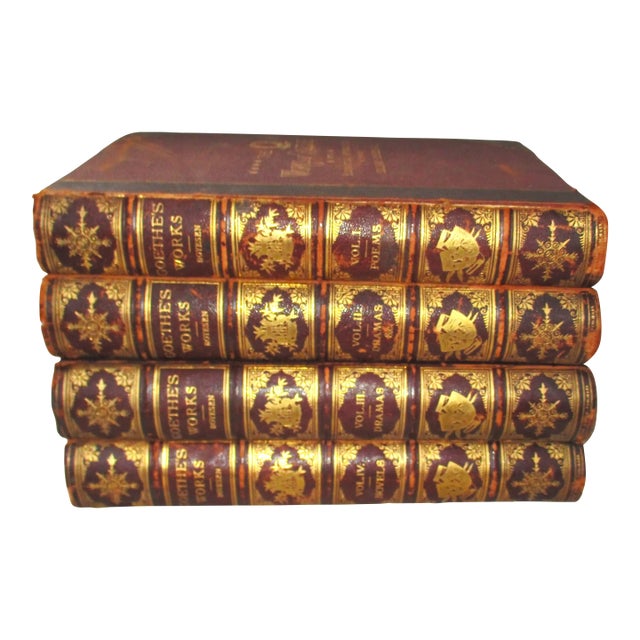 The Works of Goethe 1st Edition 1885 Plublisher George Barrie Illustrated by Best German Artists 4 Volume For Sale