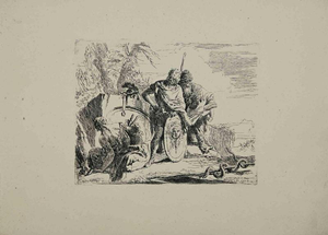 Giovanni Battista Tiepolo, Two Soldiers, 1790, Etching