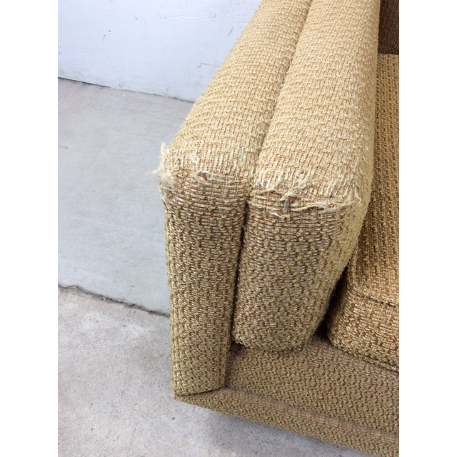 Mid Century Modern Lounge Chair With Vintage Yellow Upholstery For Sale - Image 4 of 18