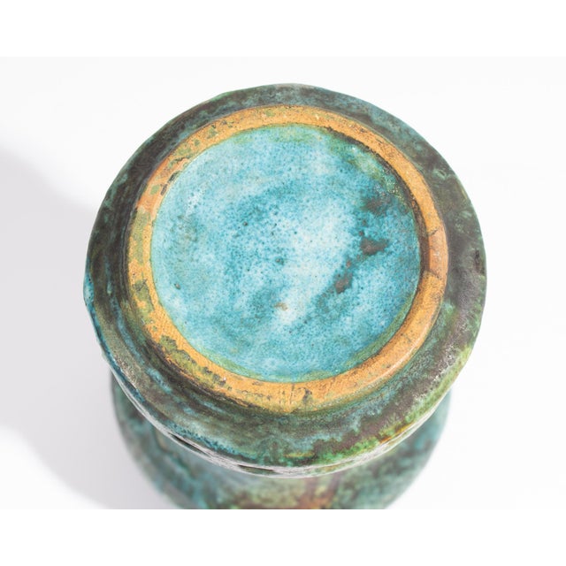 Mid 20th Century Alvino Bagni Italian Sea Garden Ceramic Vase For Sale - Image 5 of 7