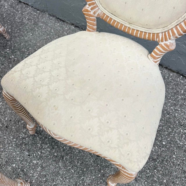 Vintage French Provincial Carved Rope Dining Chairs - Set of 4 For Sale - Image 9 of 9
