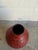Large Red and Black Ceramic Floor Vase Mid-Century Modern For Sale - Image 10 of 10