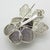 Metal Vintage Italian Handmade Genuine Silver Filigree Rose Shaped Brooch, 1970s For Sale - Image 7 of 13