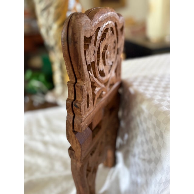 Mid 20th C Hand Carved Book Stand For Sale - Image 10 of 15