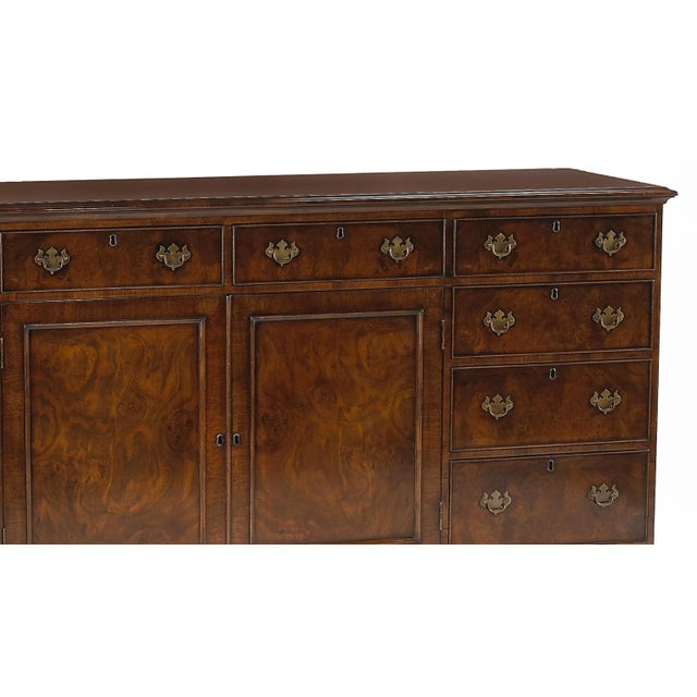 Burton-Ching George III Style Burl Walnut Credenza Sideboard Cabinet For Sale - Image 4 of 4