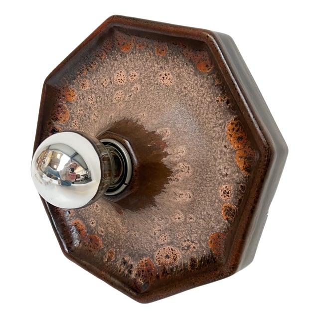 Ceramic Wall Lamp by Hustadt Leuchten, 1970s For Sale