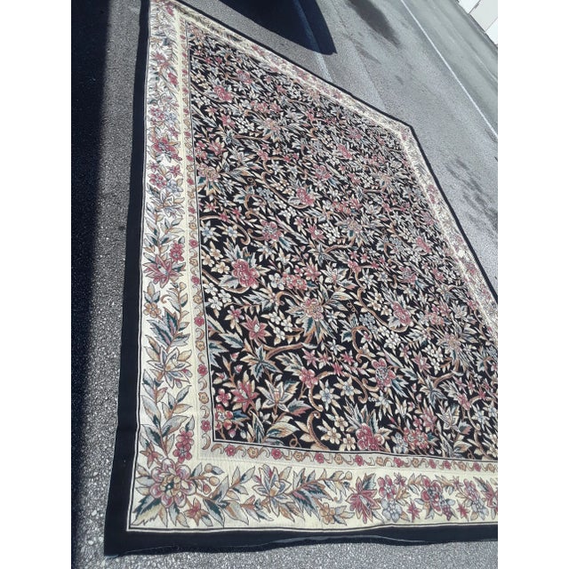 Late 20th Century Late 20th Century Handwovan Needlepoint Aubusson Tapestry For Sale - Image 5 of 8