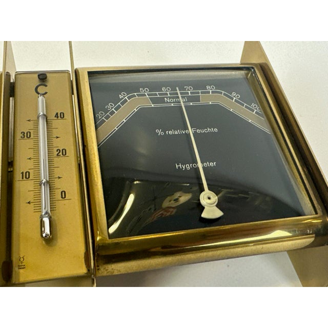 Art Deco Brass Weather Station from Fischer, 1940s For Sale - Image 6 of 11