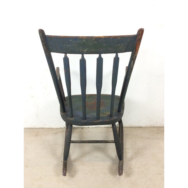 Antique Childs Rocking Chair With Excellent Patina For Sale - Image 4 of 16