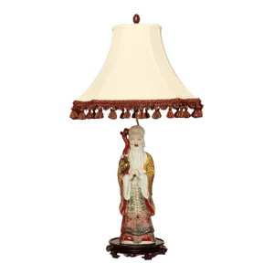 Chinese Immortal Porcelain Table Lamp