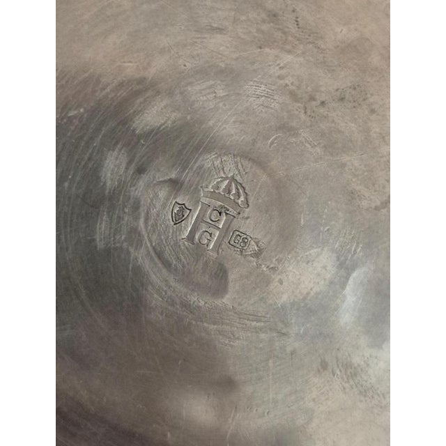 Art Deco Swedish Grace Candleholders in Pewter attributed to Sylvia Stave, 1933, Set of 2 For Sale - Image 6 of 9