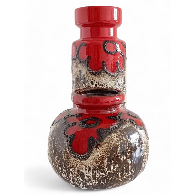 West German Fat Lava Decor Ceramic Vases from Scheurich Keramik, 1960s, Set of 2 For Sale - Image 9 of 14