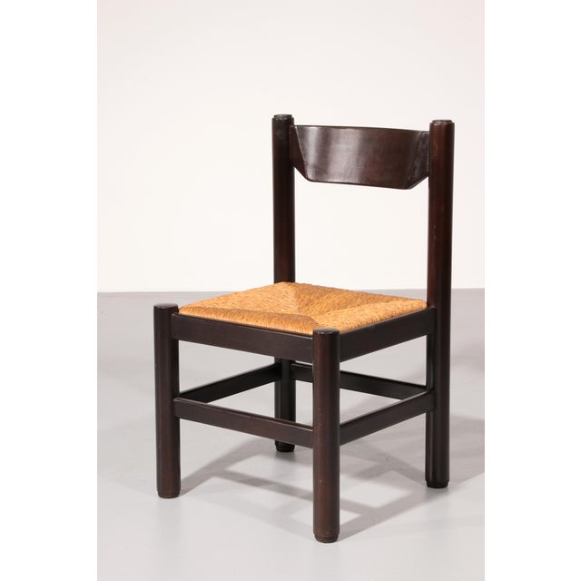 Wood Dining Table and Chairs by Vico Magistretti, 1970, Set of 7 For Sale - Image 7 of 16