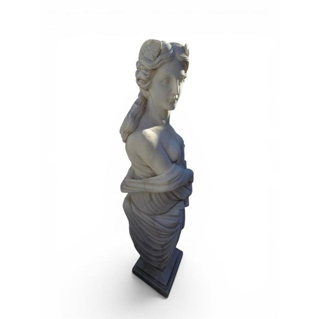 Stone Four Seasons Sculptures in Marble, 1980s, Set of 4 For Sale - Image 7 of 8
