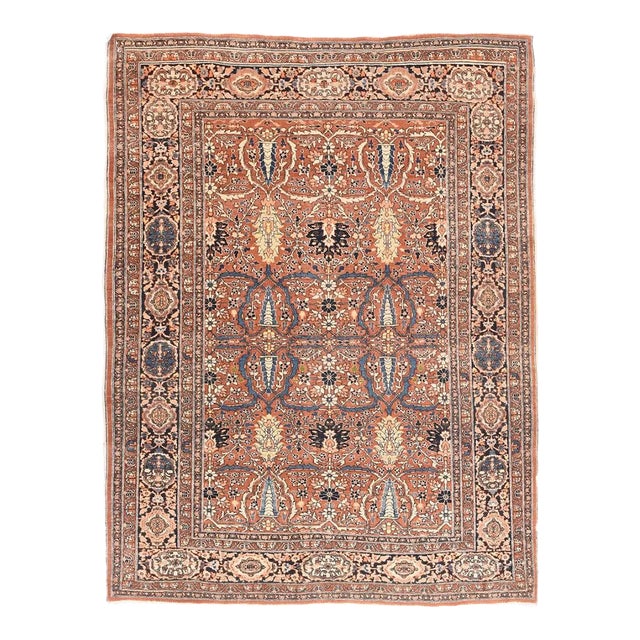 Late 18th Century Antique Tabriz Haji Jalili Rug 4'6'' x 5'10'' For Sale