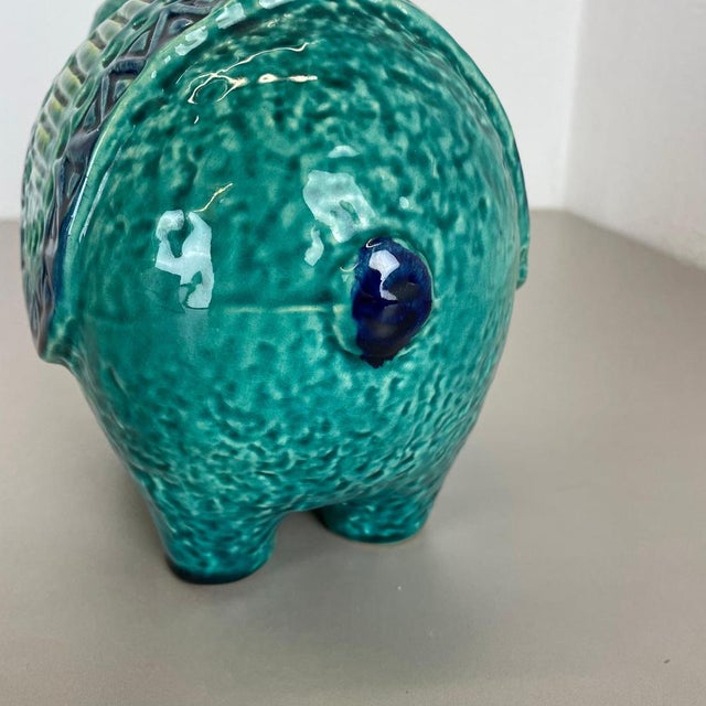 Colorful Fat Lava Pottery Piggy Bank from Bay Ceramics, Germany, 1970s For Sale - Image 13 of 18