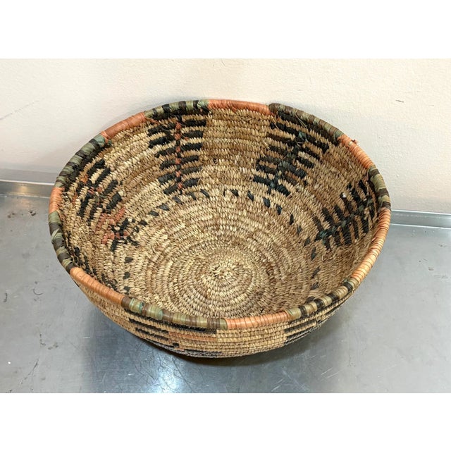 Vintage Hand Woven African Hausa Basket For Sale - Image 4 of 4