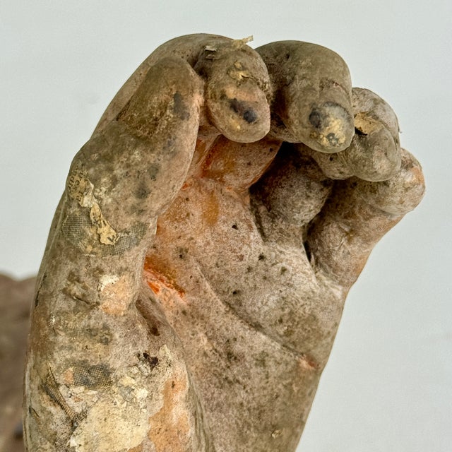 Salvaged Pair 0f Coney Island Wax Museum Lifecast Wax Hands With Paper Support For Sale - Image 9 of 11