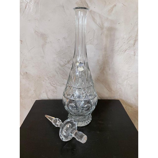 Glass Wine Carafe in Crystal, 1970 For Sale - Image 7 of 13