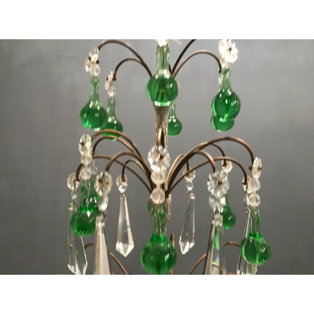 Crystal & Murano Glass Chandelier, 1950s For Sale - Image 11 of 12