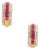 Natural ruby 4.61 & diamond 2.02cts earring in 18k gold For Sale