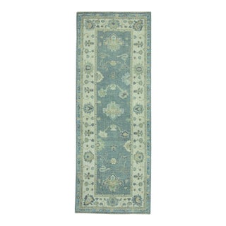 Turkish Oushak Rug 2'10" x 7'7" #19123 For Sale