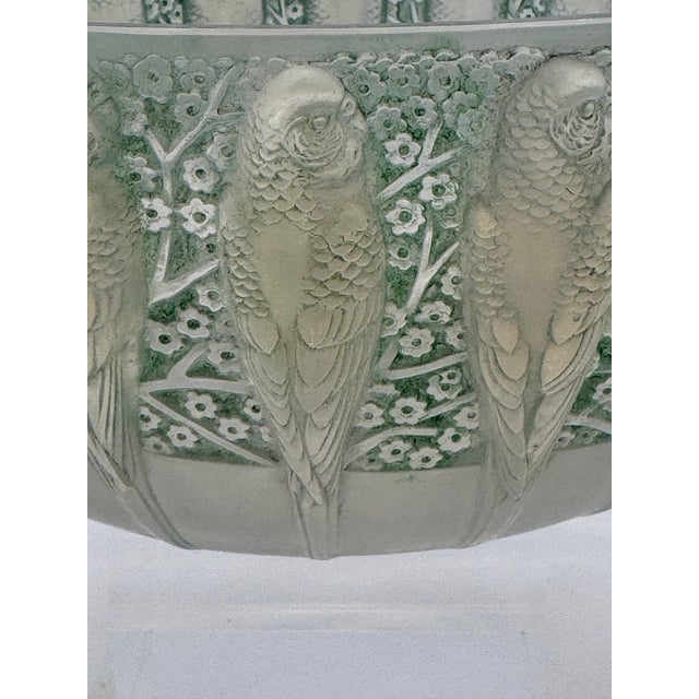 Aqua Perruche Bowl by R. Lalique, 1931 For Sale - Image 8 of 10