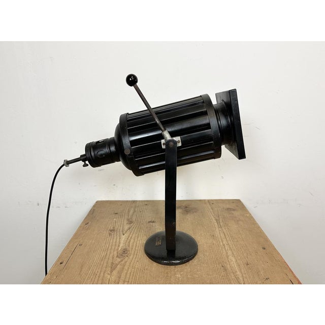 Vintage Black Theatre Spotlight Table Lamp, 1960s For Sale - Image 10 of 18